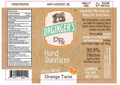 Dr Ginger's 60 mL front and back - Dr Ginger 60 mL front and back